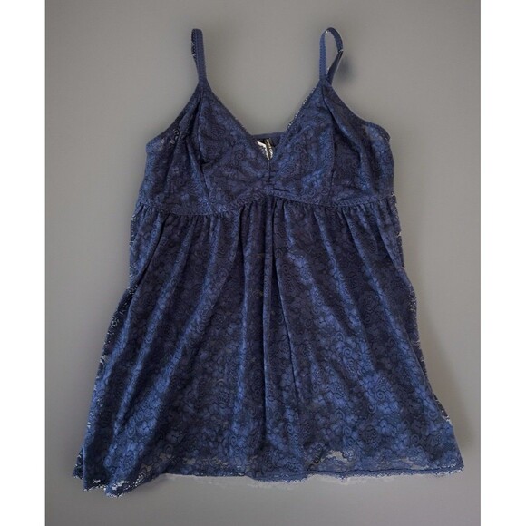 Torrid Simply Lace Babydoll Chemise Nightie Sheer 3X Navy Blue - Picture 1 of 8
